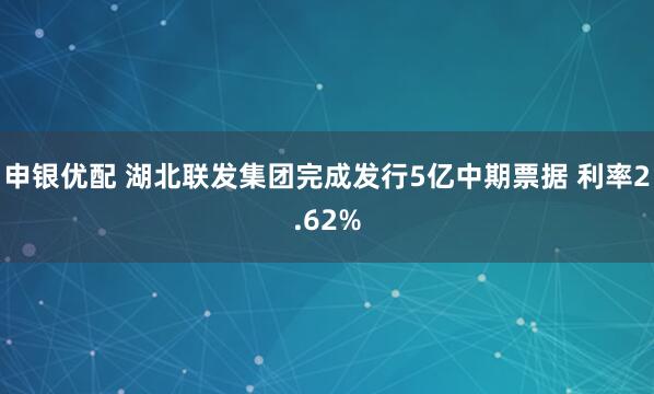 申银优配 湖北联发集团完成发行5亿中期票据 利率2.62%